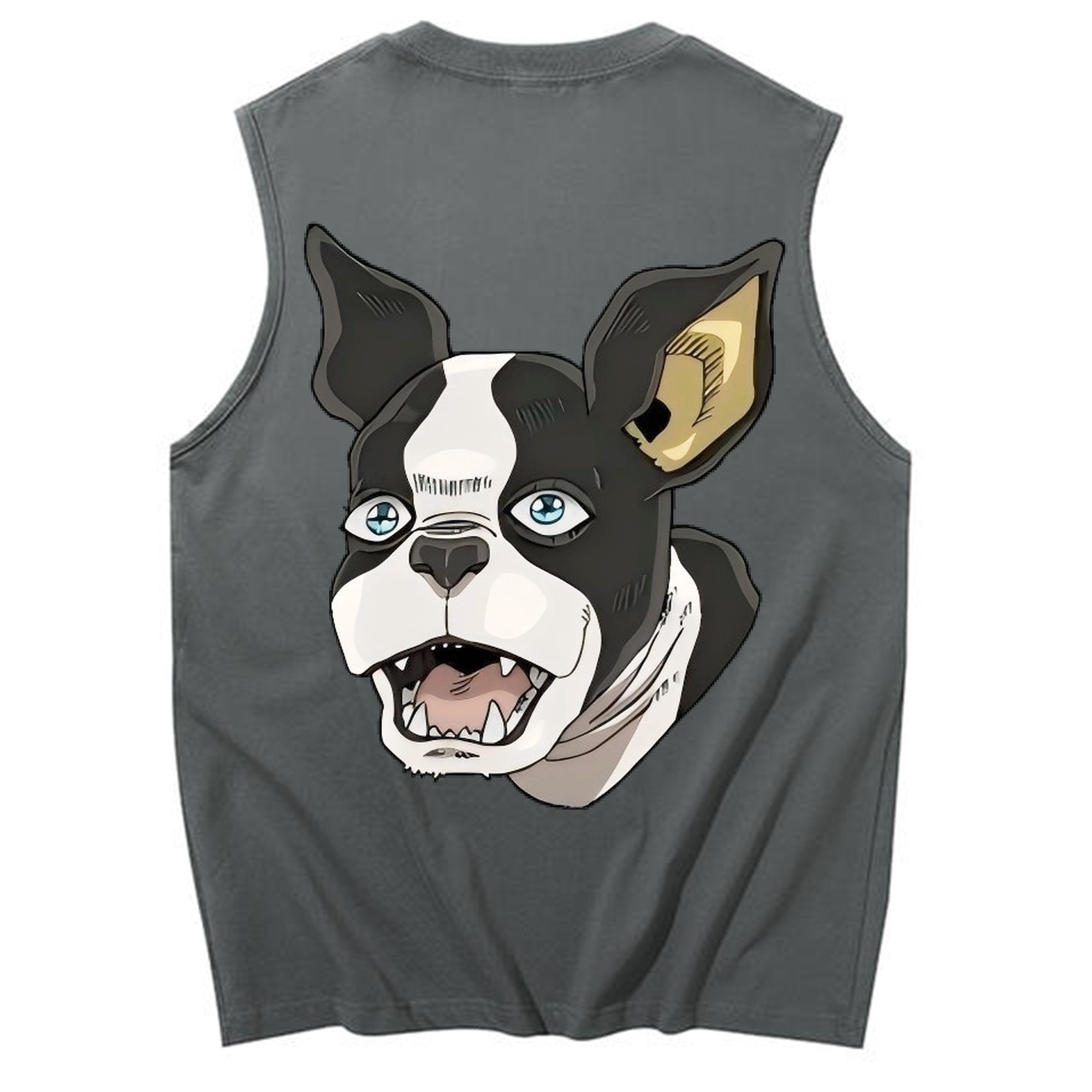 （画像用） ジョジョの奇妙な冒険 イギー JoJo's Bizarre Adventure Iggy コットン100％タンクトップ（背面プリント）